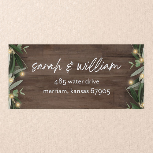 Laurel Accent Wedding Address Label, Brown, Address Label, Write Your Own Greeting, Matte