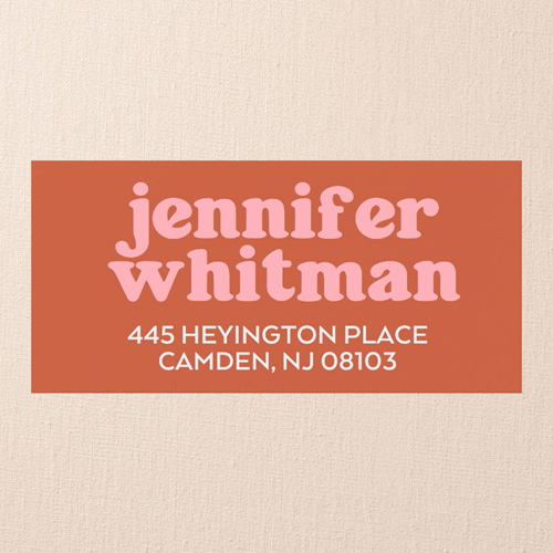 Cheerful Chic Address Label, Orange, Address Label, Matte, Orange