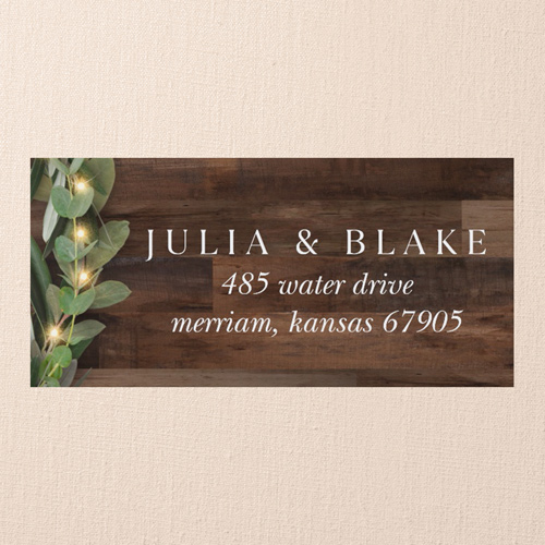 Wooden Wonders Wedding Address Label, Brown, Address Label, Matte, Brown