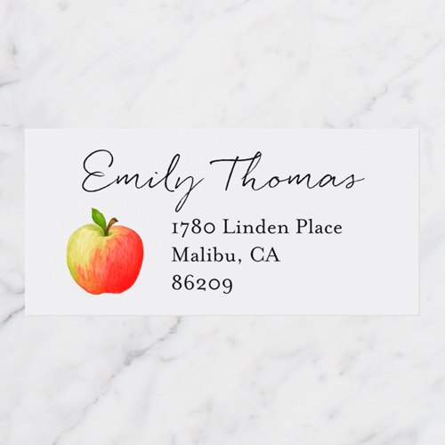 Small Icon Address Label, Red, Address Label, Matte, Bright Red