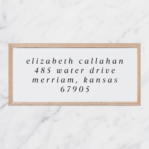 Wooden Fringe Address Label, Brown, Address Label, Matte, Wood