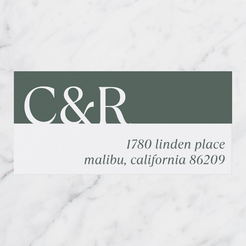 Overlay Type Address Label, White, Address Label, Matte