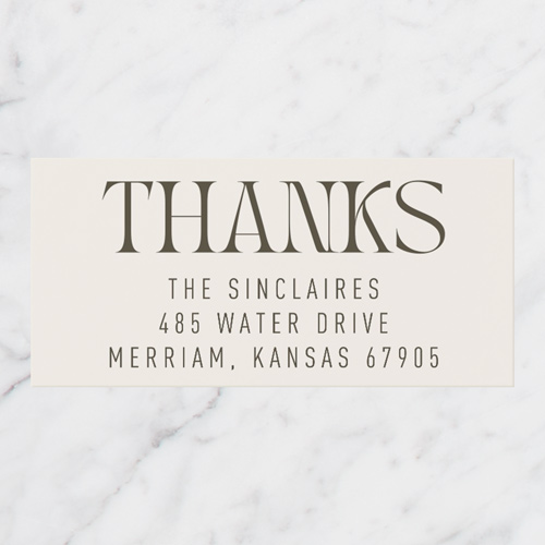 Multilingual Address Label, Beige, Address Label, Matte, Antique White