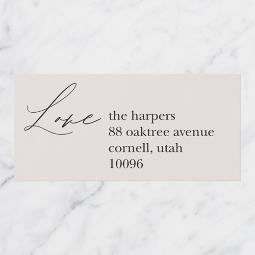 Collage Frame Address Label, Grey, Address Label, Matte