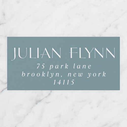 Modern Signature Address Label, White, Address Label, Matte