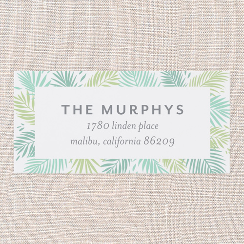 Tropical Tidings Address Label, White, Address Label, Matte