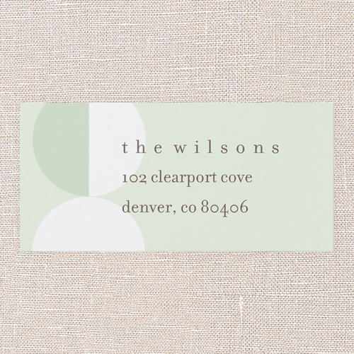 Geometric Garland Address Label, White, Address Label, Matte
