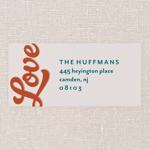 Vintage Vibe Address Label, Red, Address Label, Matte, Red