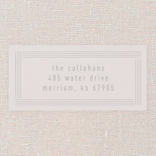 Glowing Deco Border Address Label, Pink, Address Label, Matte, Blush