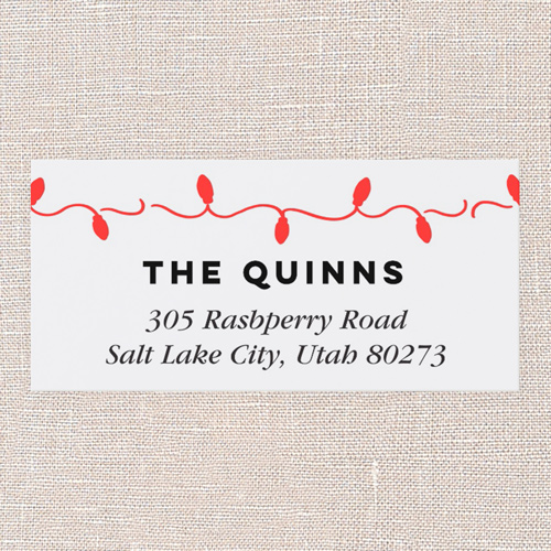 Elegant Lights Address Label, White, Address Label, Matte