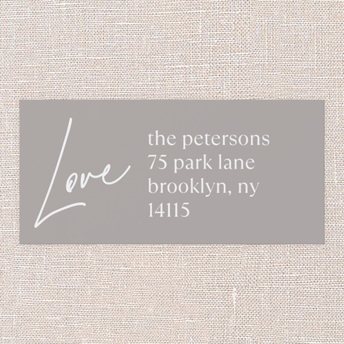 Proud Penmanship Address Label, Gray, Address Label, Matte, Gray