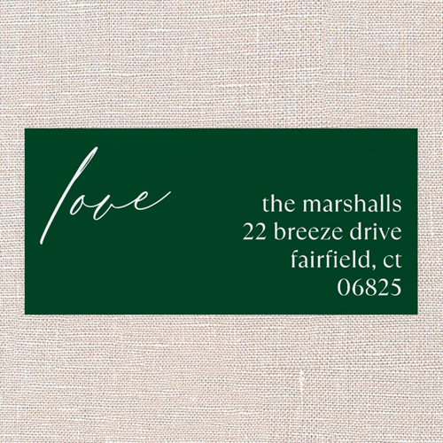 Trendy Type Address Label, Green, Address Label, Matte, Green