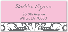 love package pink address label