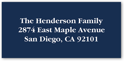 Gallery Greetings Address Label, Blue, Matte, Midnight