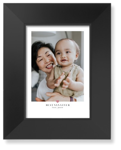 My Heart Art Print, Black, Signature Card Stock, 5x7, Pink