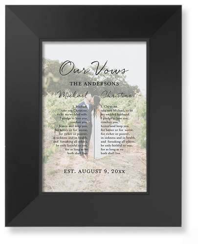 Ingrained Love Vows Art Print, Black, Signature Card Stock, 5x7, White