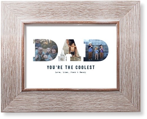 Dad Art Print, Rustic, Signature Card Stock, 5x7, White, white