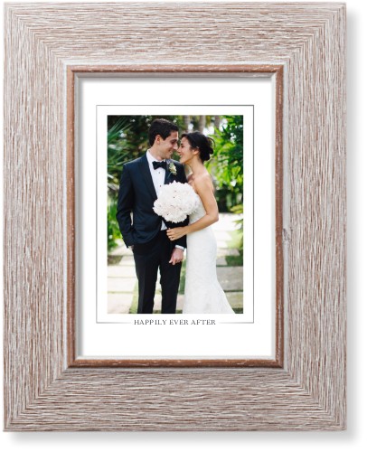 Simple Outline Border Portrait Art Print, Rustic, Signature Card Stock, 5x7, White, white