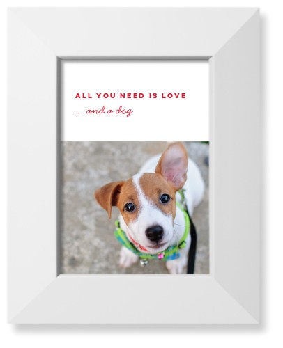 Love And A Dog Gallery of One Art Print, White, Signature Card Stock, 5x7, Multicolor
