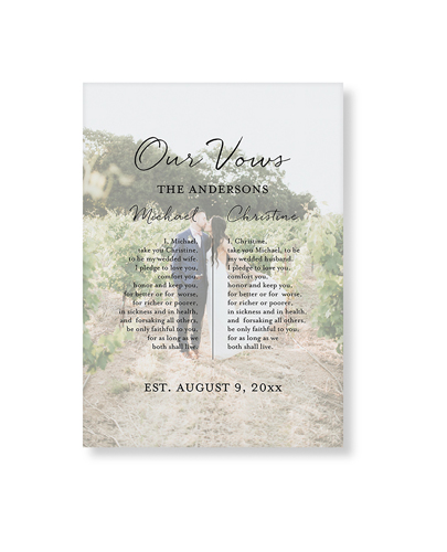 Ingrained Love Vows Art Print, No Frame, Signature Card Stock, 5x7white