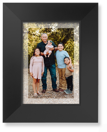 Transparent Border Portrait Art Print, -Black-White-Signature Card Stock-5x7