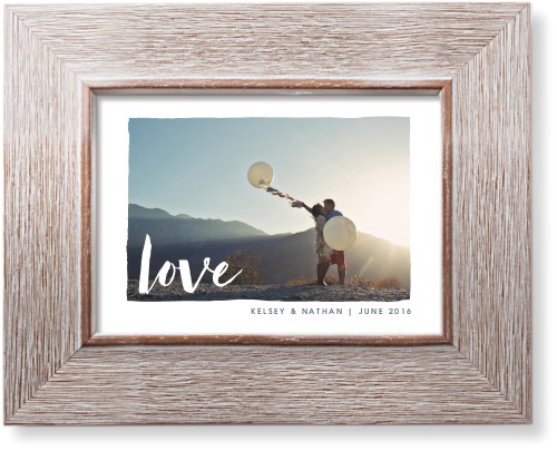 Love Script Art Print, Rustic, White, Signature Card Stock, 5x7