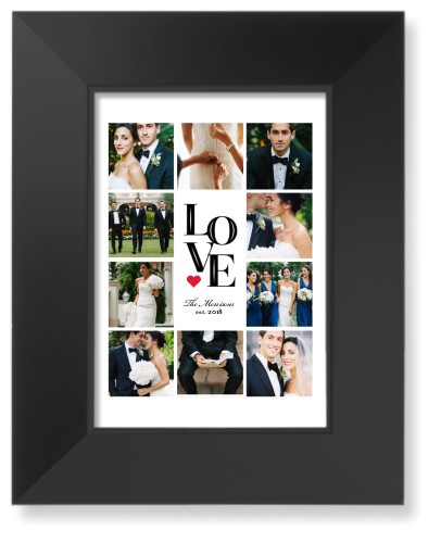 Stacked Love Art Print, -Black-White-Signature Card Stock-5x7