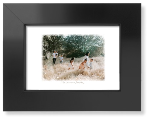 Bokeh Border Art Print, Black, Signature Card Stock, 5x7white