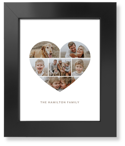 Filled Heart Art Print, Black, Signature Card Stock, 8x10, White