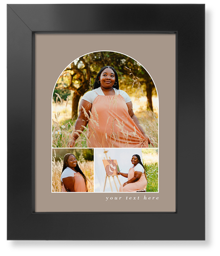 Arched Collage Art Print, Black, Signature Card Stock, 8x10, Brown, cafe