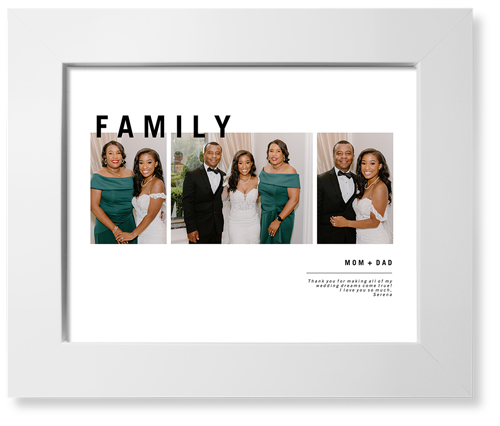 Modern and Minimal Family Art Print, White, Signature Card Stock, 8x10, White