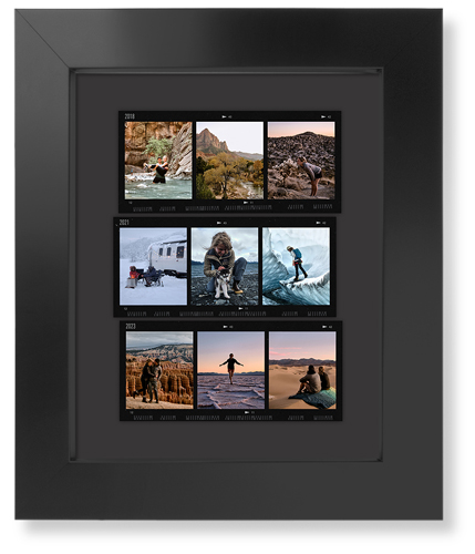 Travel Film Collage Art Print, Black, Signature Card Stock, 8x10, Gray