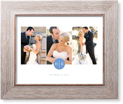 Eternal Circle Monogram Art Print, Rustic, Signature Card Stock, 8x10, White, white