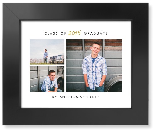 Contemporary Grad Art Print, Black, Signature Card Stock, 8x10, White, white