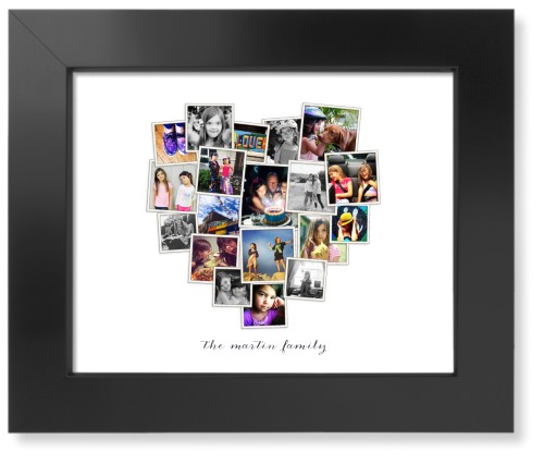 Personalized Tilted Heart Collage Art Print