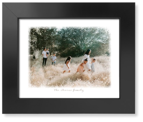 Bokeh Border Art Print, Black, Signature Card Stock, 8x10, White, white