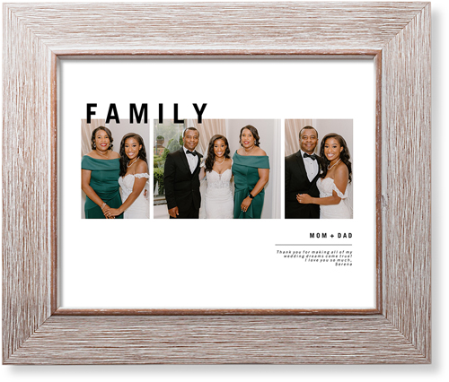 Modern and Minimal Family Art Print, -Rustic-White-Signature Card Stock-8x10