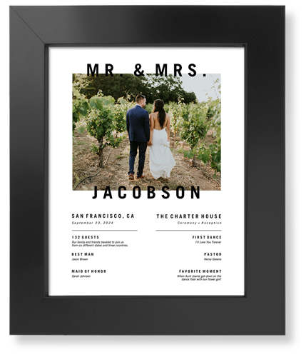 Modern and Minimal Moments Art Print, Black, White, Signature Card Stock, 8x10