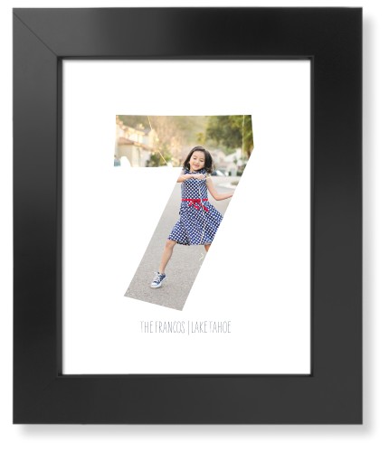 Photo Number Art Print, Black, Signature Card Stock, 8x10white
