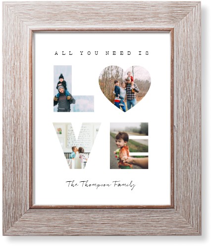 Love Art Print, -Rustic-White-Signature Card Stock-8x10