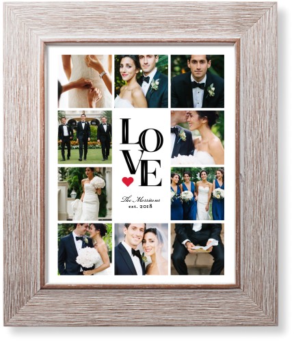 Stacked Love Art Print, Rustic, White, Signature Card Stock, 8x10