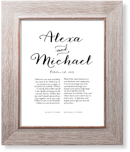 Elegant Wedding Vow Art Print