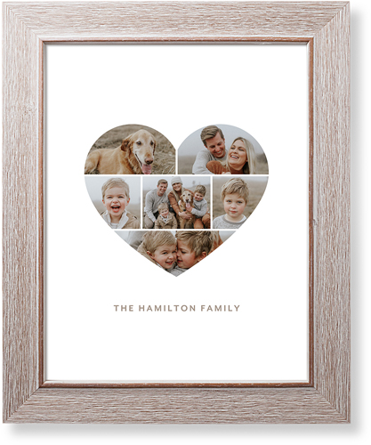 Filled Heart Art Print, Rustic, Signature Card Stock, 11x14, White