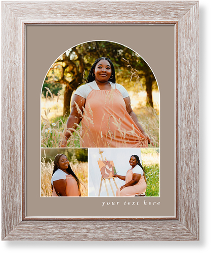 Arched Collage Art Print, Rustic, Signature Card Stock, 11x14, Brown