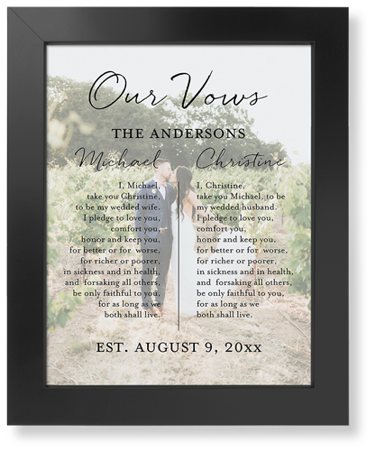 Ingrained Love Vows Art Print, Black, Signature Card Stock, 11x14, White