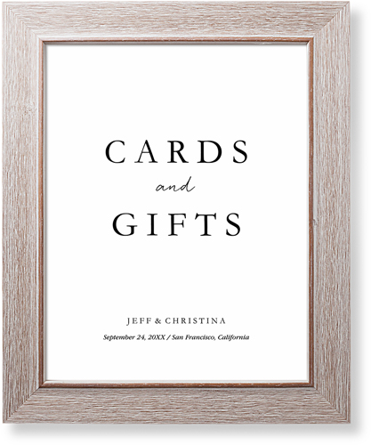 Cards and Gifts Signage Art Print, Rustic, Signature Card Stock, 11x14, Multicolor