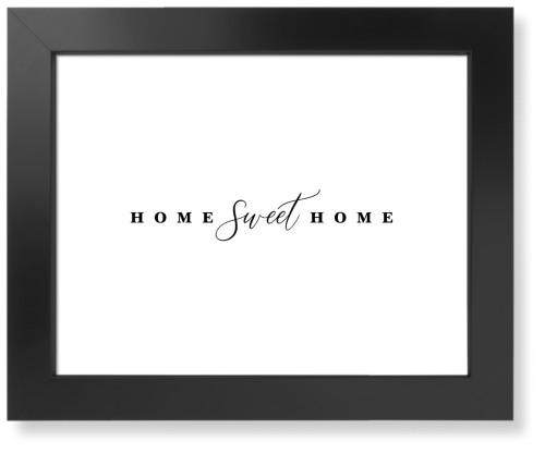 Home Sweet Home Script Art Print, Black, Signature Card Stock, 11x14, Multicolor