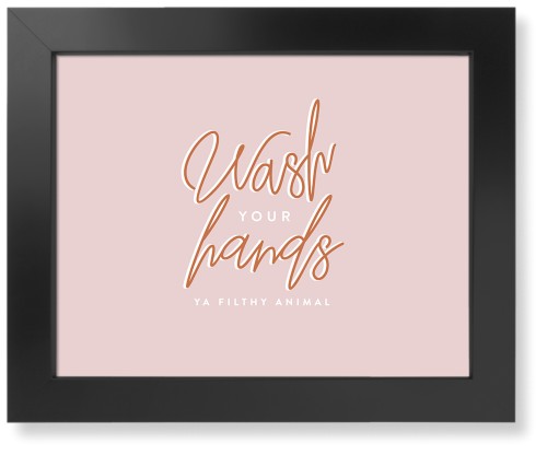 Wash Your Hands Art Print, Black, Signature Card Stock, 11x14, Multicolor