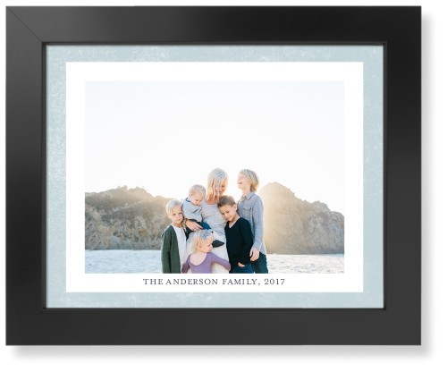 Bold Frame Landscape Art Print, Black, Signature Card Stock, 11x14, Blue, polar