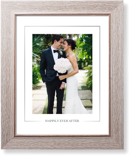 Simple Outline Border Portrait Art Print, Rustic, Signature Card Stock, 11x14, White, white